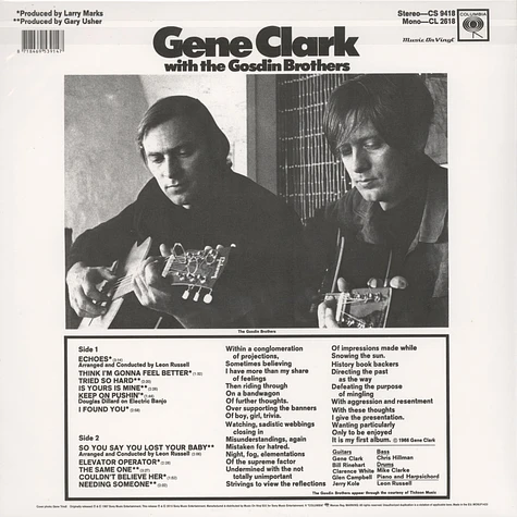 Gene Clark - With The Gosdin Brothers