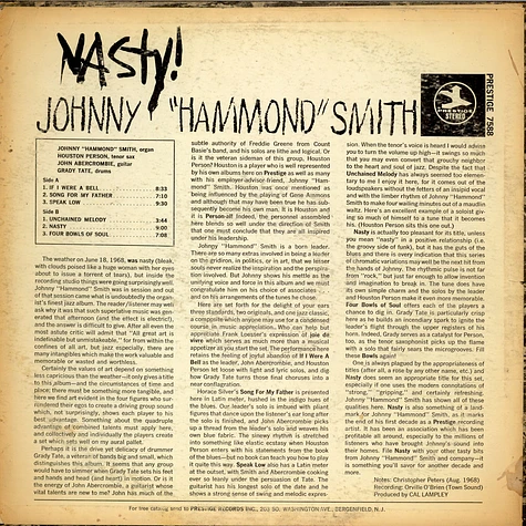 Johnny Hammond - Nasty!