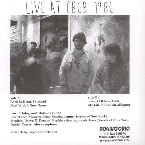 Dissipated Face With Daniel Carter - Live At CBGB 1986