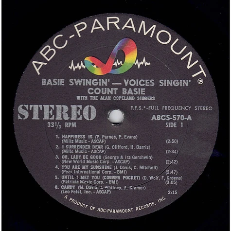 Count Basie With The Alan Copeland Singers - Basie Swingin' Voices Singin'