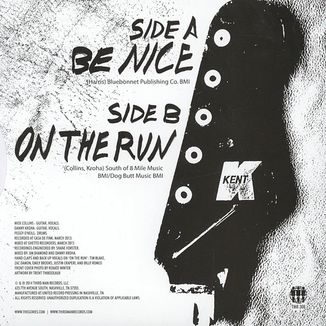 The Gories - Be Nice / On The Run
