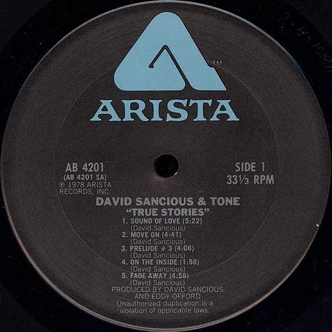 David Sancious And Tone - True Stories