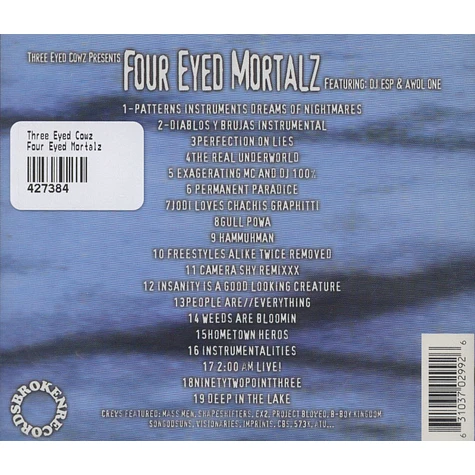 Three Eyed Cowz presents Four Eyed Mortalz featuring DJ ESP & Awol One - Four Eyed Mortalz