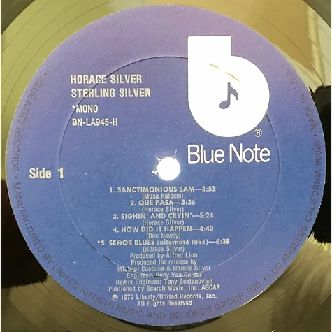 Horace Silver - Sterling Silver