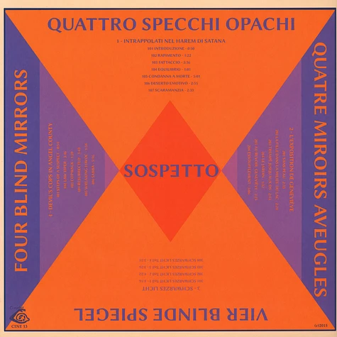 Sospetto - Quattro Specchi Opachi