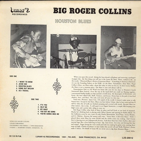 Big Roger Collins - Houston Blues