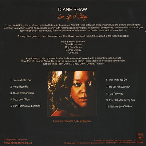 Diane Shaw - Love, Life & Strings