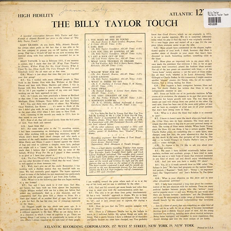 Billy Taylor - The Billy Taylor Touch