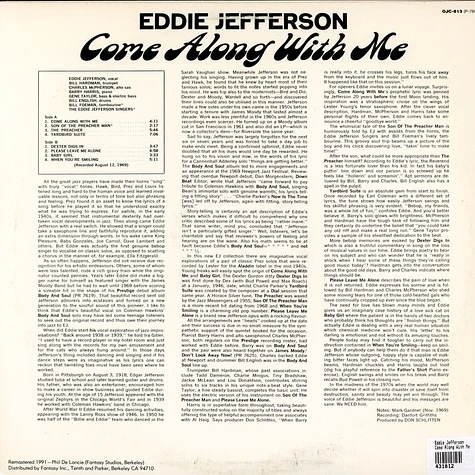 Eddie Jefferson - Come Along With Me