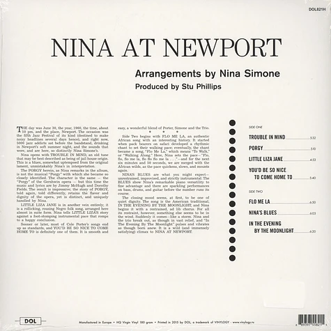 Nina Simone - Nina At Newport 180g Vinyl Edition