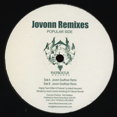Adenji Heavywind - Popular Side Jovonn Remixes