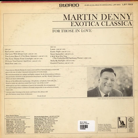 Martin Denny - Exotica Classica (For Those In Love)