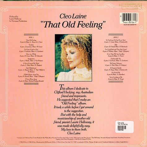 Cleo Laine - That Old Feeling