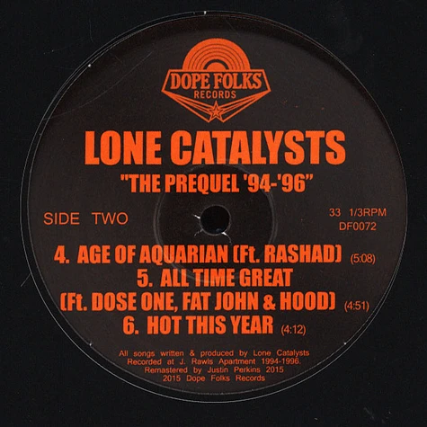Lone Catalysts - The Prequel '94-'96