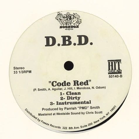 D.B.D. - Everything / Code Red