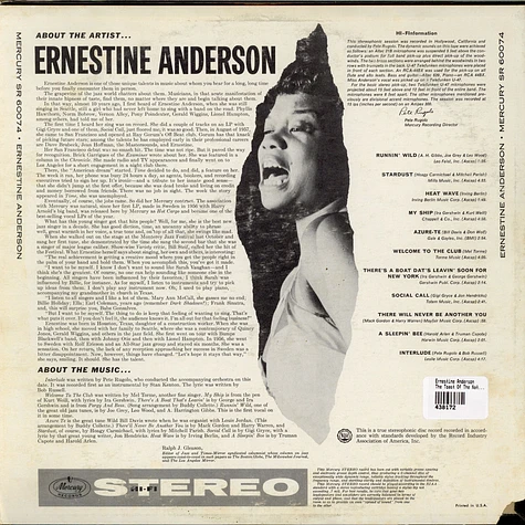 Ernestine Anderson - The Toast Of The Nation's Critics