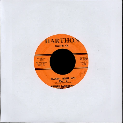 Luther Randolph & Johnny Stiles - Talkin Bout You (Part 1) / Talkin Bout You (Part 2)