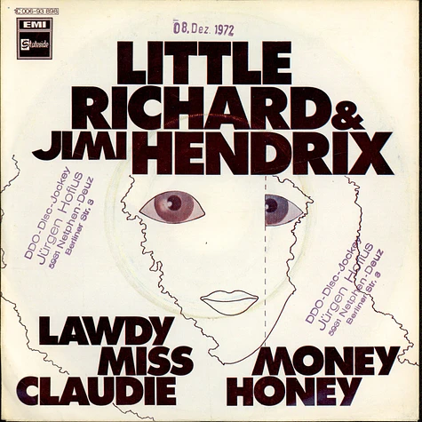 Little Richard & Jimi Hendrix - Lawdy Miss Claudie / Money Honey