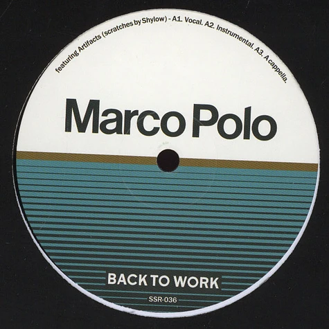 Marco Polo - Back To Work / I Refuse Black Vinyl Edition