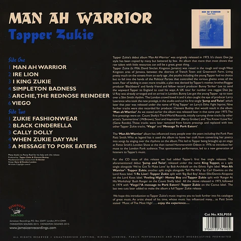 Tapper Zukie - Man Ah Warrior