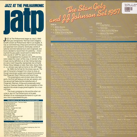 Stan Getz, J.J. Johnson - Jazz At The Philharmonic Set 1957