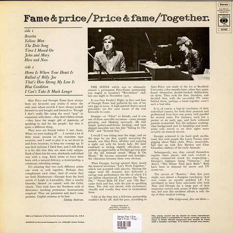 Georgie Fame & Alan Price - Fame & Price / Price & Fame / Together