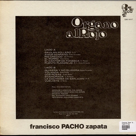 Francisco "Pacho" Zapata - Organo Al Rojo
