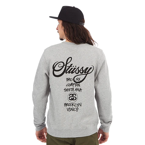 Stüssy - World Tour Crewneck Sweater