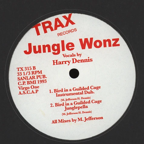 Jungle Wonz (Marshall Jefferson) - Bird In A Guilded Cage
