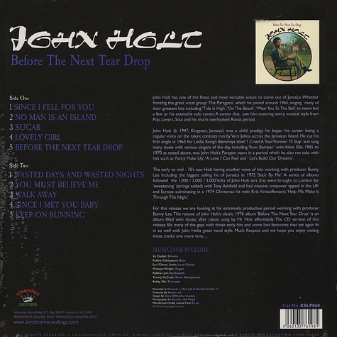 John Holt - Before The Next Tear Drop