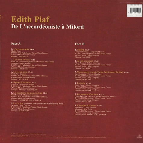 Edith Piaf - De L'Accordeoniste A Milord