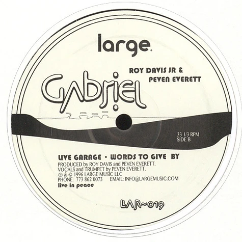 Roy Davis Jr. & Peven Everett - Gabriel White Vinyl Edition