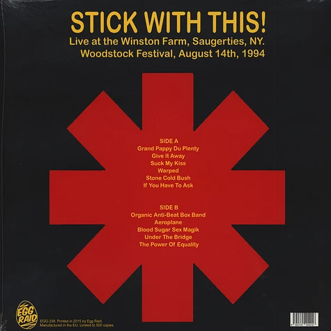 Red Hot Chili Peppers - Stick With This: Live at the Winston Farm, Saugerties, NY. - Woodstock Festival, August 14th, 1994