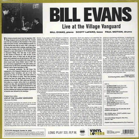 Bill Evans - Live At The Village Vanguard
