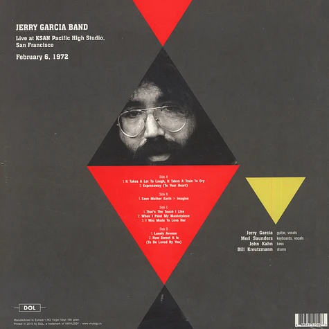 Jerry Garcia Band - Pacific High Studio, San Francisco, CA February 6, 1972 180g Vinyl Edition