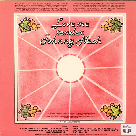 Johnny Nash - Love Me Tender