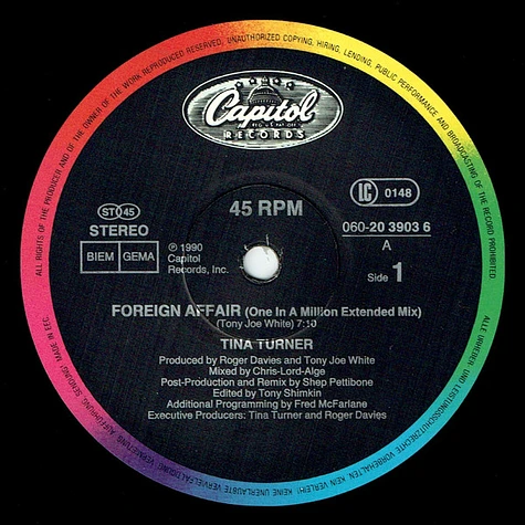 Tina Turner - Foreign Affair (Re-Mix)