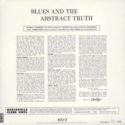 Bill Evans - The Blues And The Abstract Truth