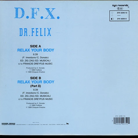 D.F.X., Dr. Felix - Relax Your Body