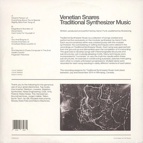 Venetian Snares - Traditional Synthesizer Music