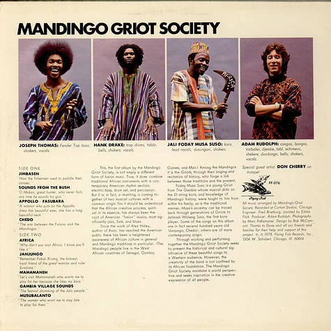 Mandingo Griot Society With Special Guest Don Cherry - Mandingo Griot Society