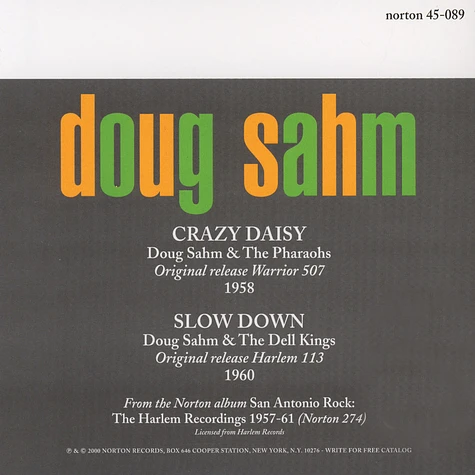 Doug Sahm - Crazy Daisy / Slow Down