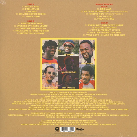 Toots & The Maytals - Reggae Got Soul