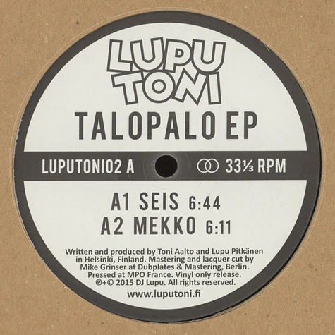 Luputoni - Talopalo EP