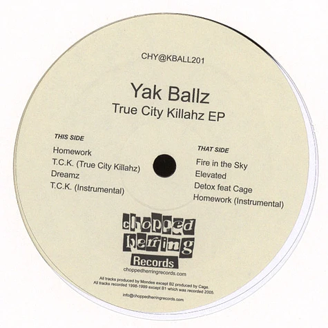 Yak Ballz - True City Killahz EP