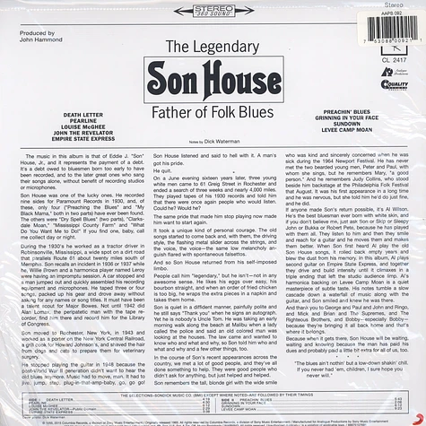 Son House - The Legendary Father Of Folk Blues 200g Vinyl Edition