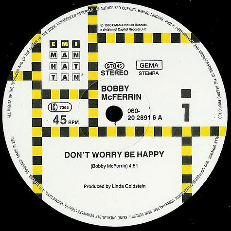 Bobby McFerrin - Don't Worry, Be Happy