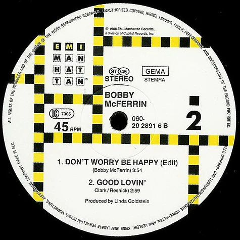 Bobby McFerrin - Don't Worry, Be Happy