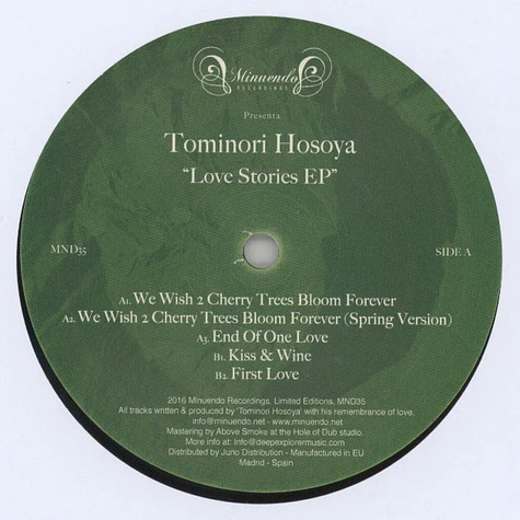 Tominori Hosoya - Love Stories EP