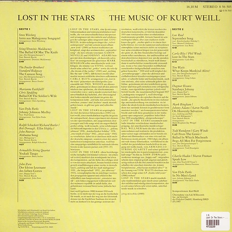 V.A. - Lost In The Stars - The Music Of Kurt Weill
